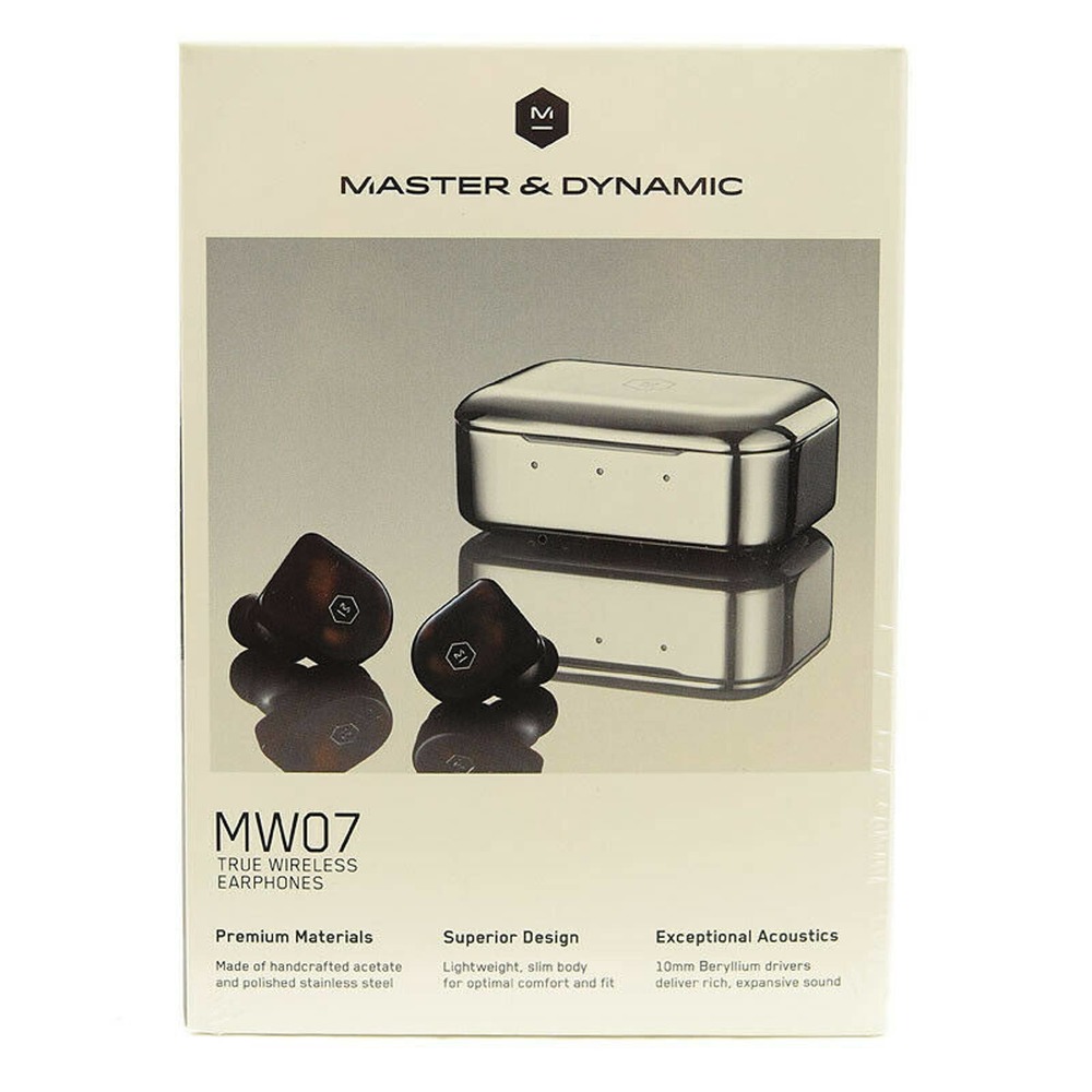 MASTER & DYNAMIC Tortoiseshell MW07 True Wireless Earphones Earbuds NEW SEALED